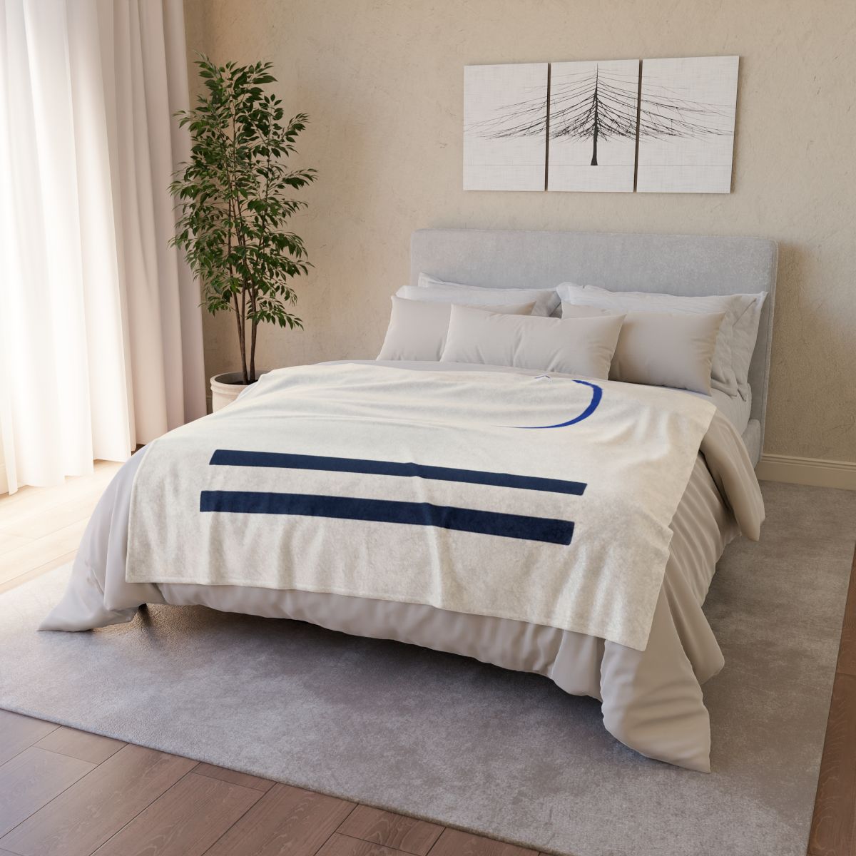 Stepped Bars Under A Crescent trendy patterned blankets