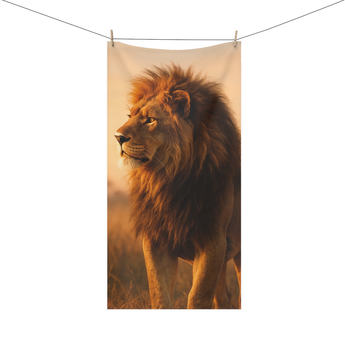 Dawn Sentinel African Lion unique gift towels