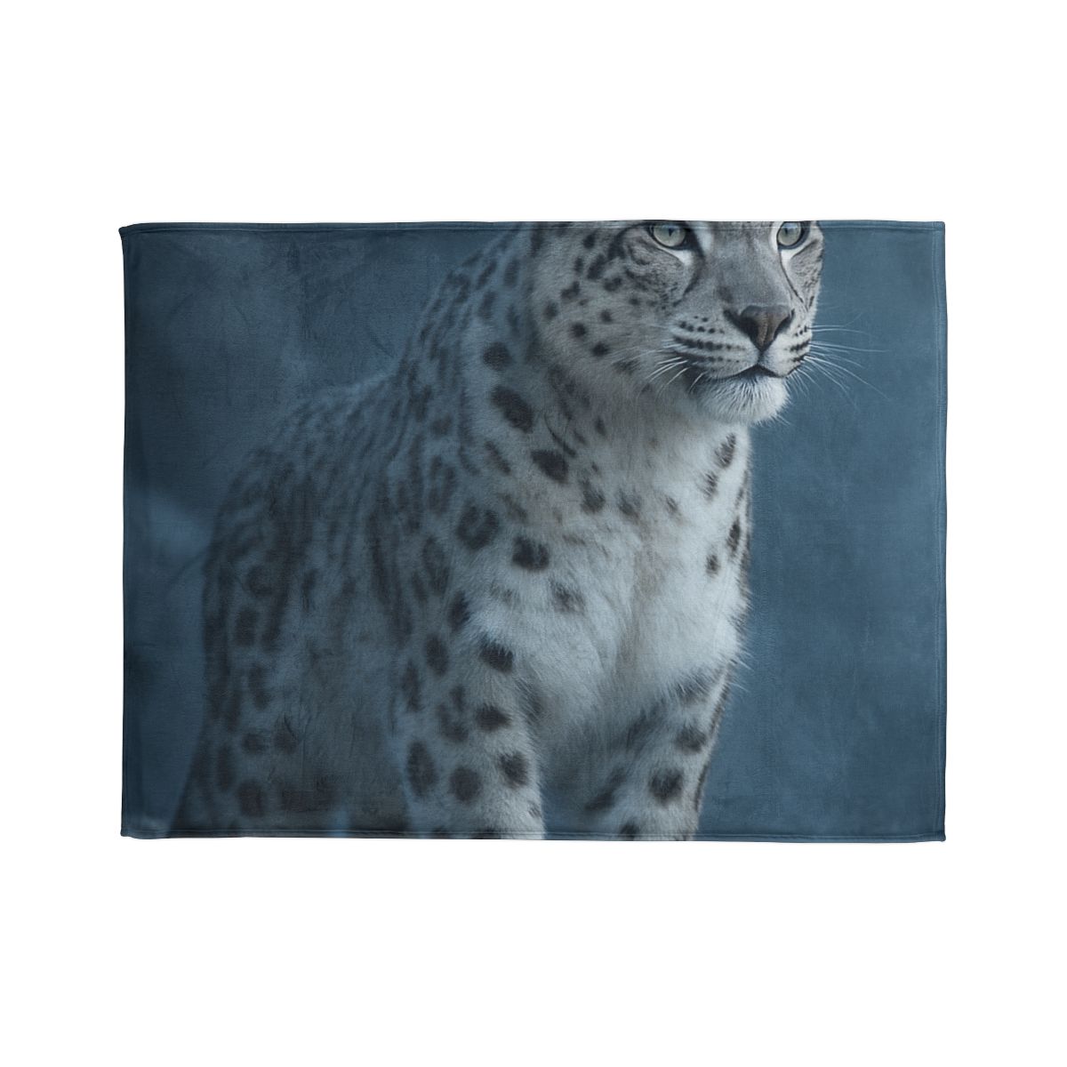 Cloud Cliff Snow Leopard soft fleece blankets