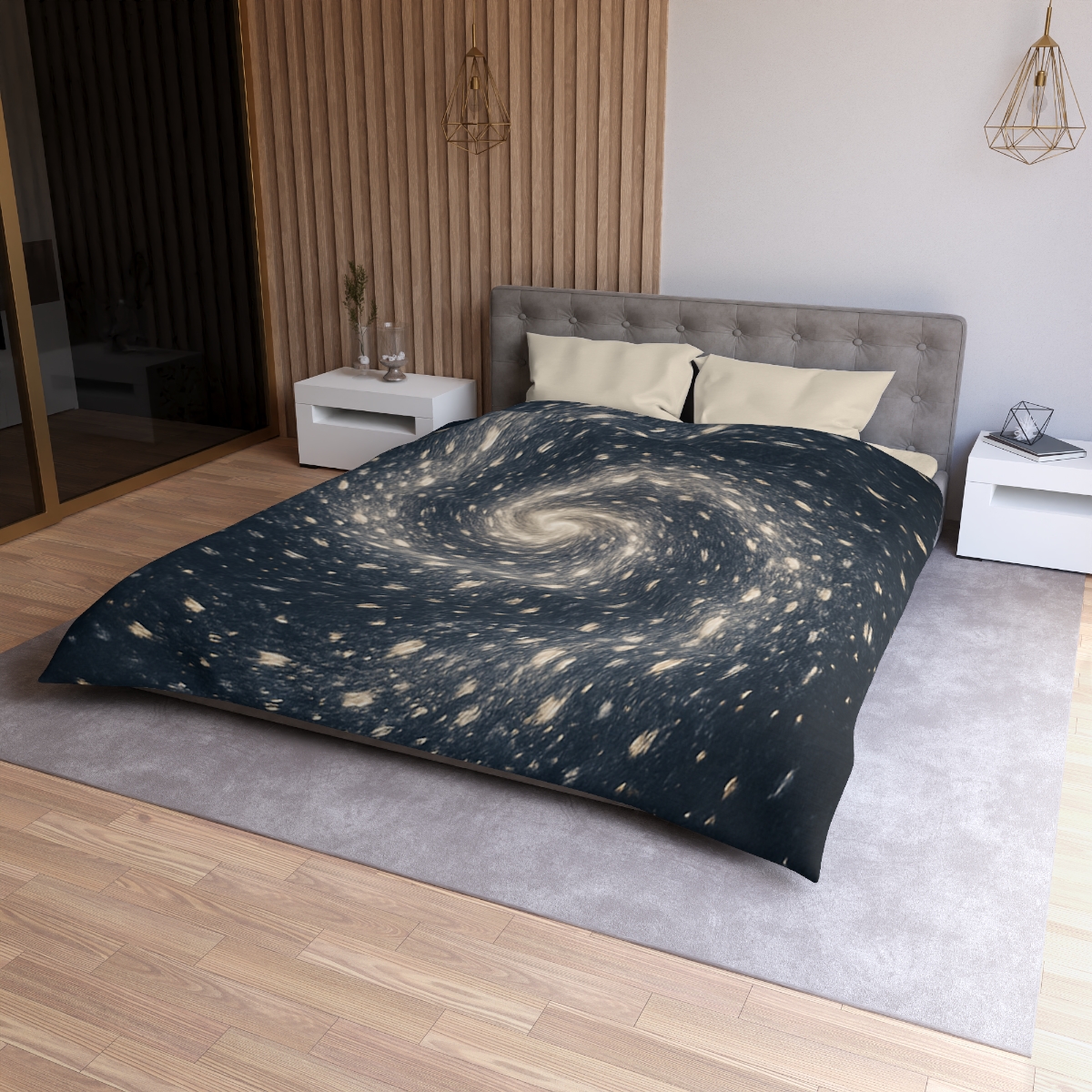 Radiant Particle Swirl trendy bedroom duvets