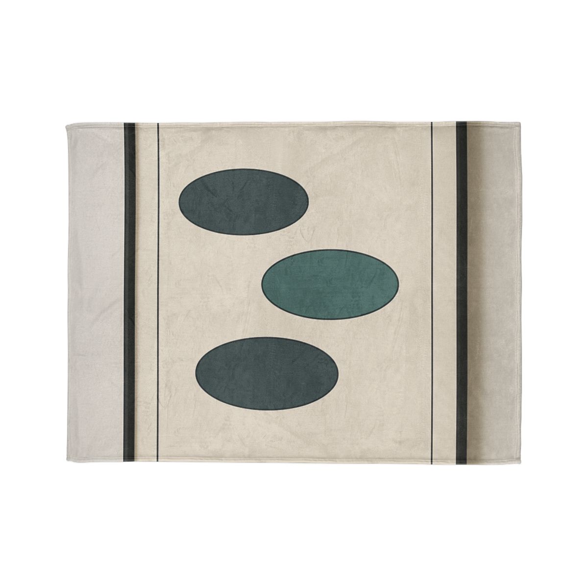 Trio Of Offset Ovals soft fleece blankets