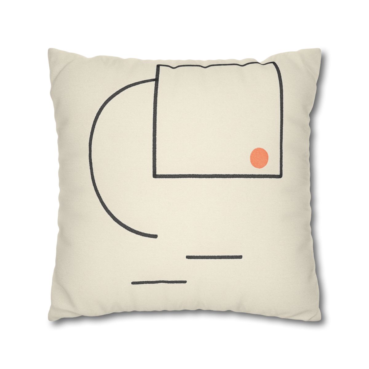 Offset Frame With Leaning Arc soft cotton pillow cases