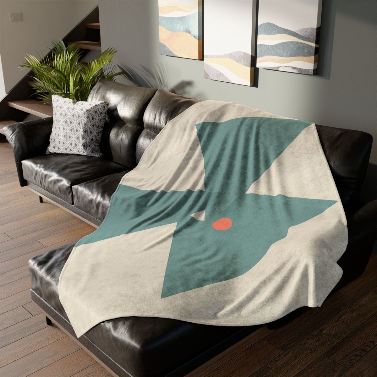 Triangular Cluster With Accent Dot designer printed blankets