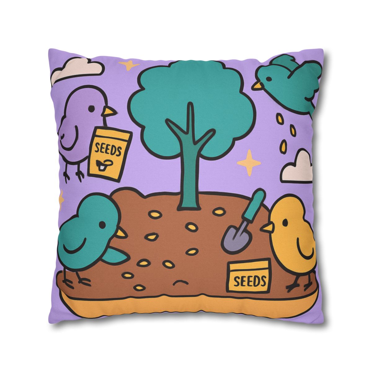 Galaxy Garden Aviary designer print pillow cases