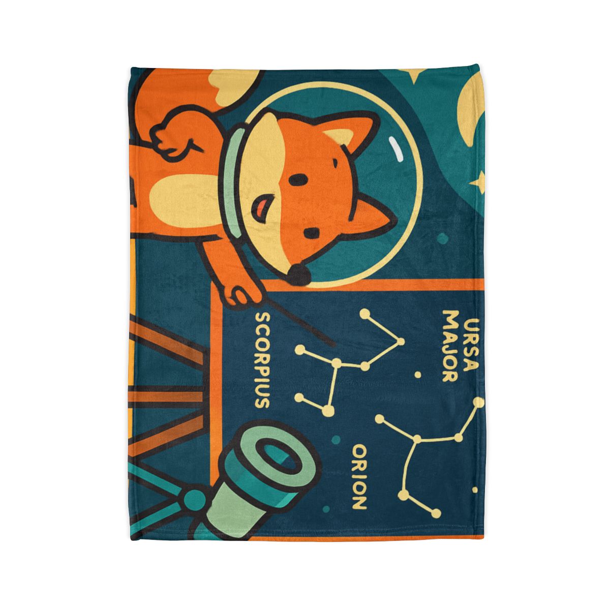 Starlight Science Fox personalized cozy blankets