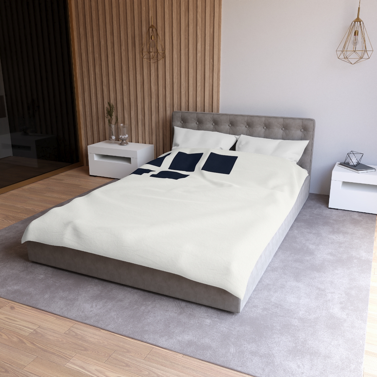 Corner Grid With Missing Star soft comforter duvets