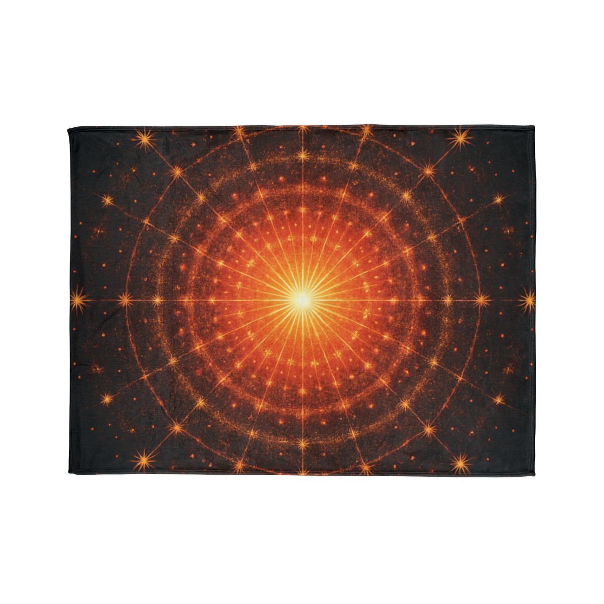 Photon Burst Mandala designer printed blankets