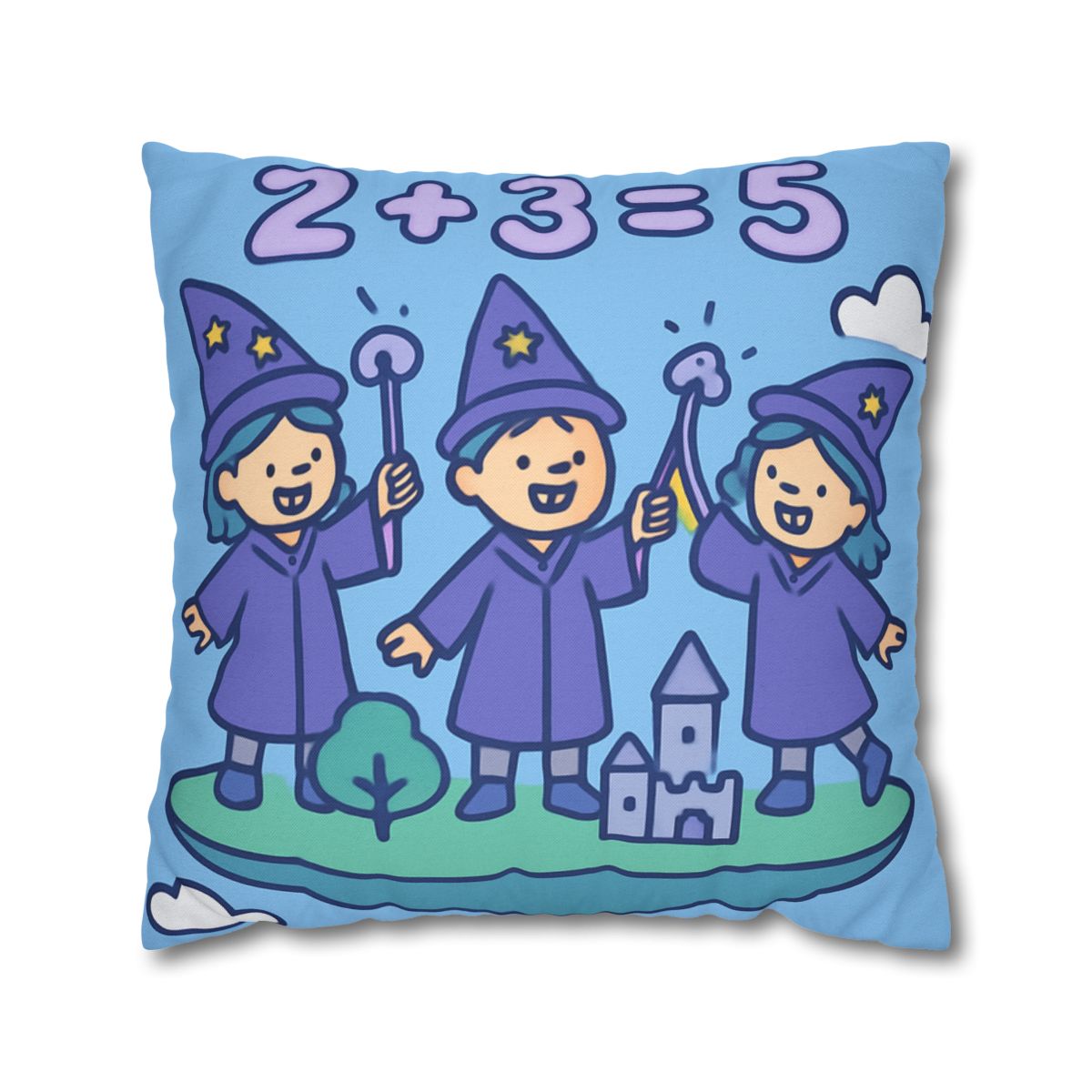 Math Wizards Floating Island comfortable bedding pillow covers