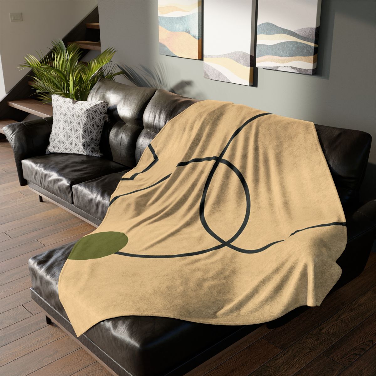 Aligned Rings With Corner Steps stylish throw blankets