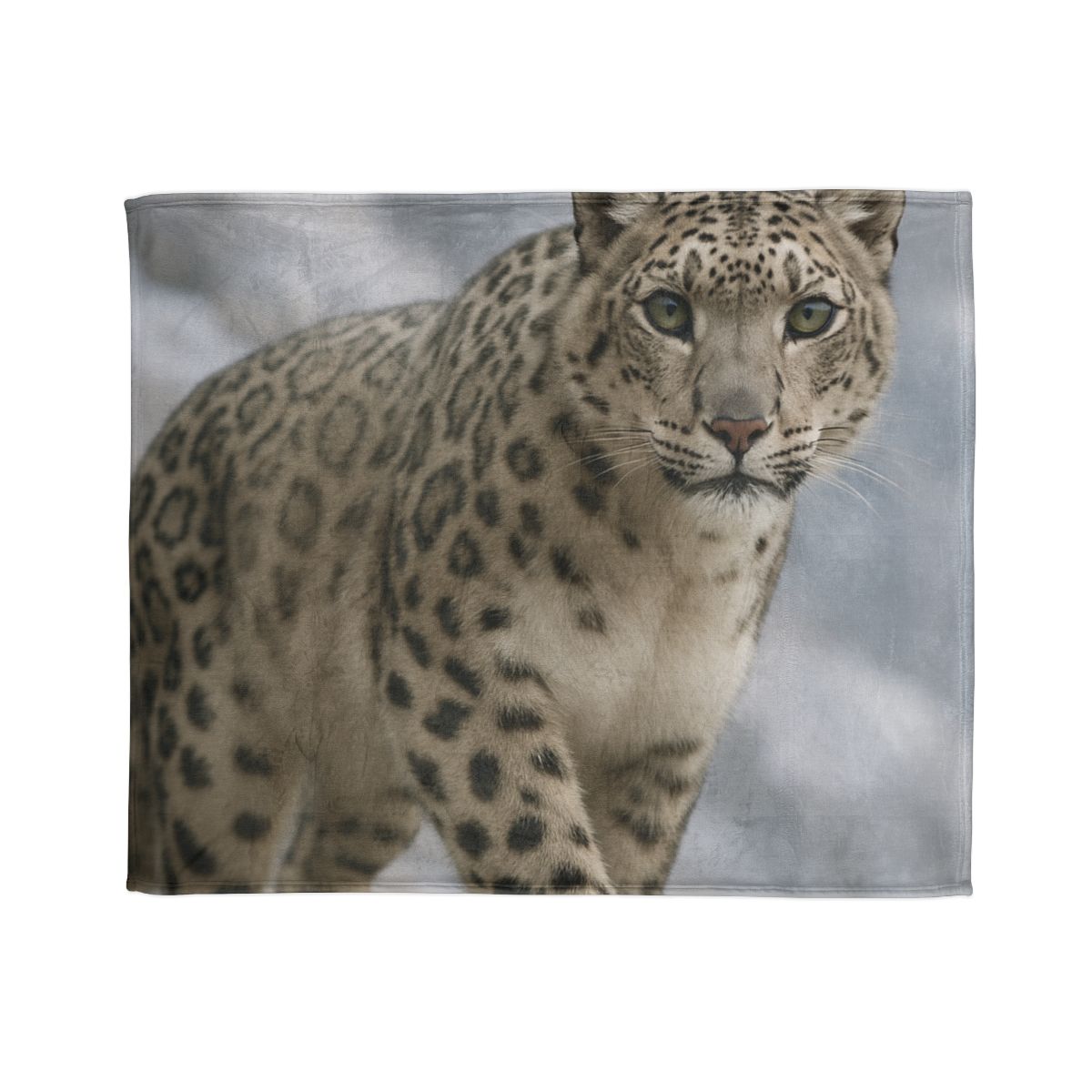 Snow Leopard Silent Ascent personalized cozy blankets