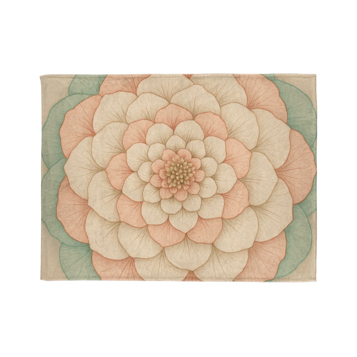 Petal Concentric Echoes decorative home blankets