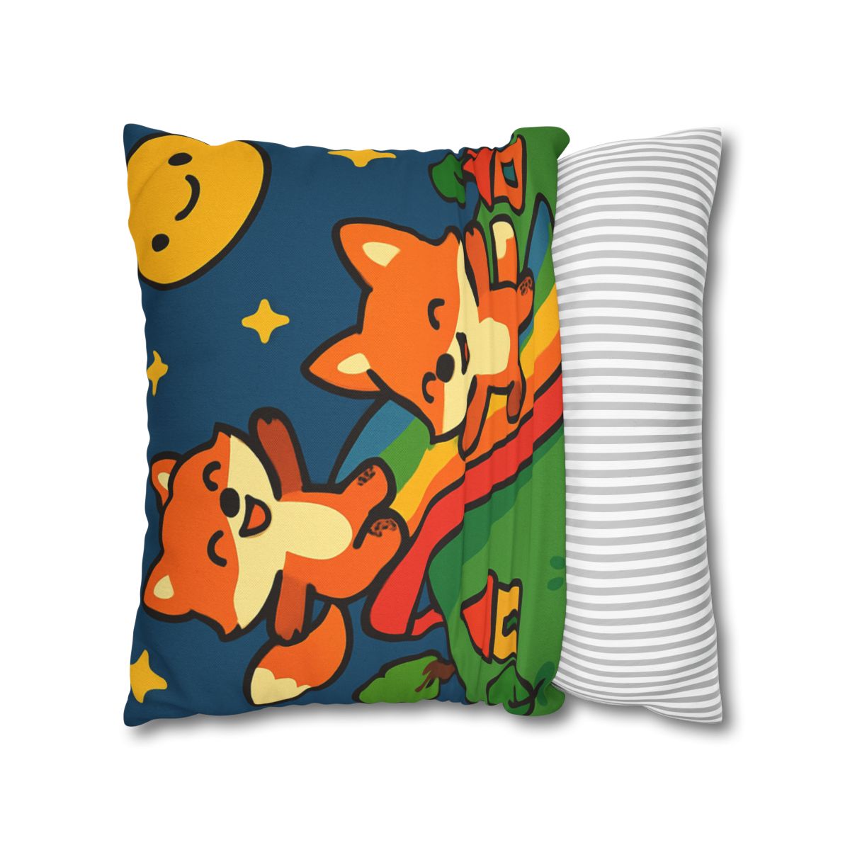 Planet Playground Of The Friendly Foxes trendy patterned pillow cases