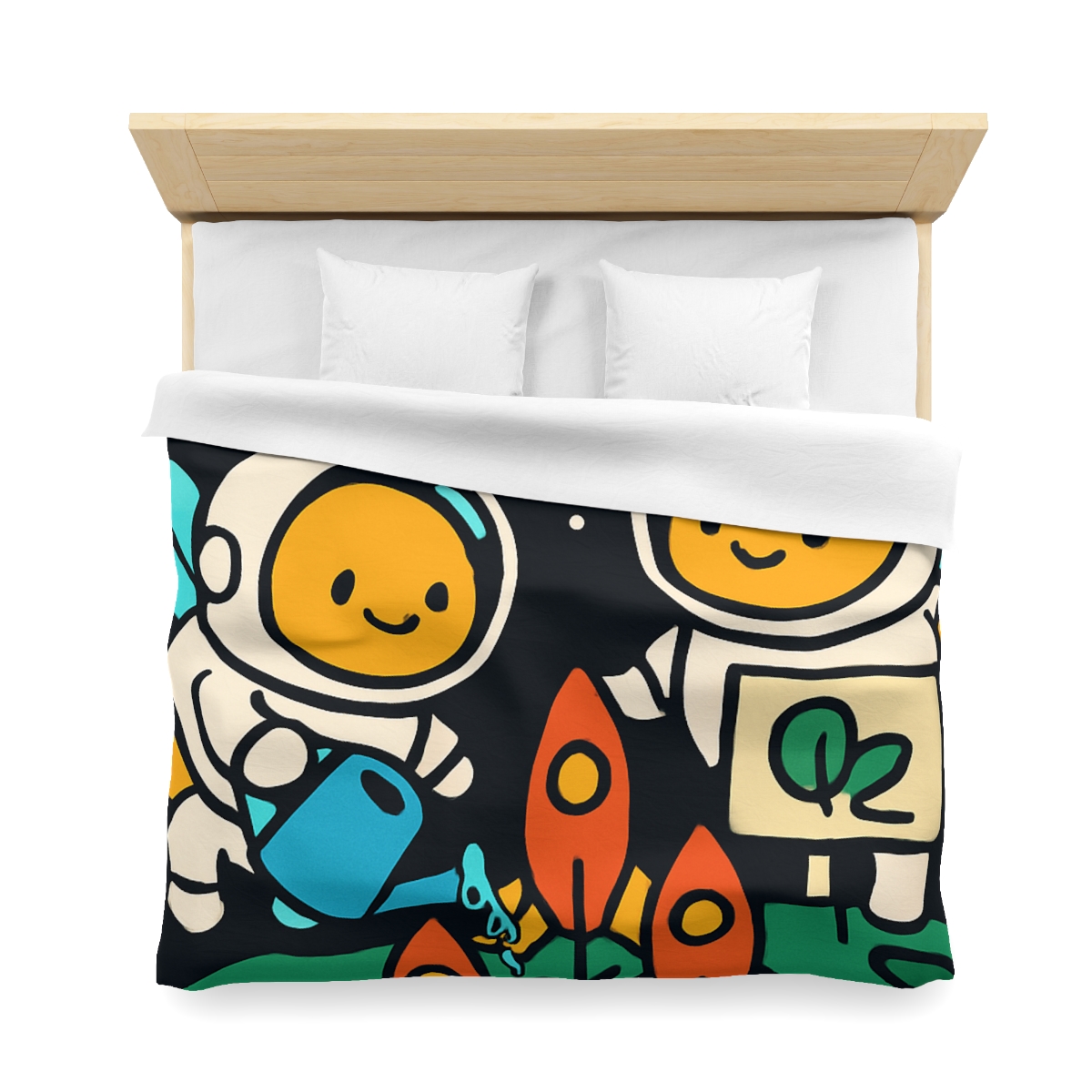 Rocket Garden Of The Bumblebee Astronauts soft comforter duvets