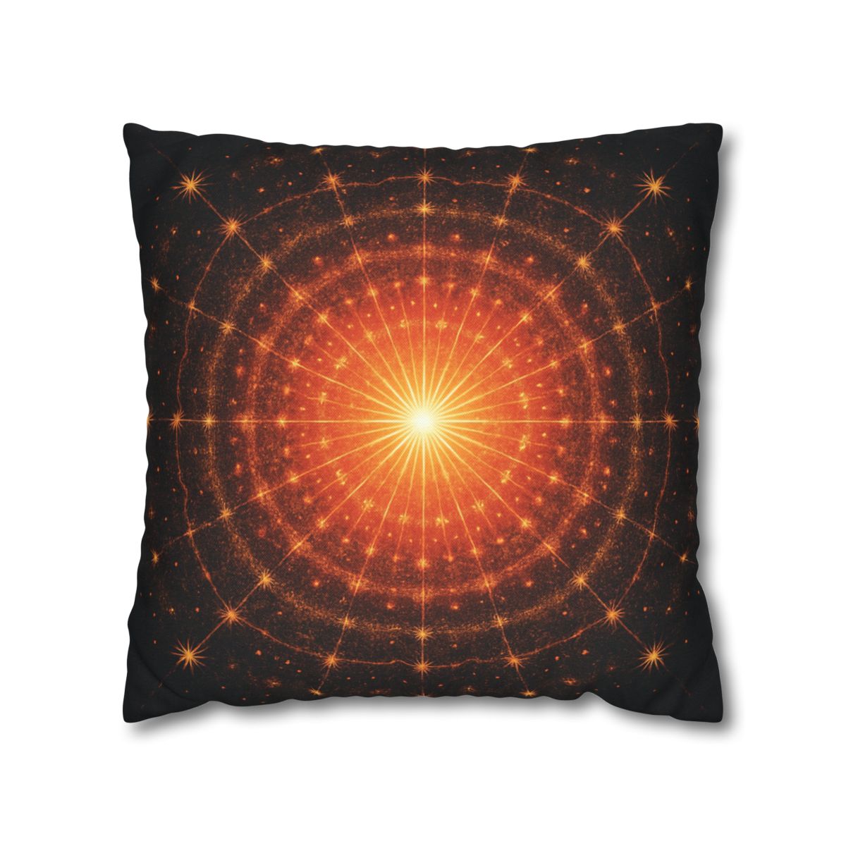Photon Burst Mandala soft cotton pillow cases
