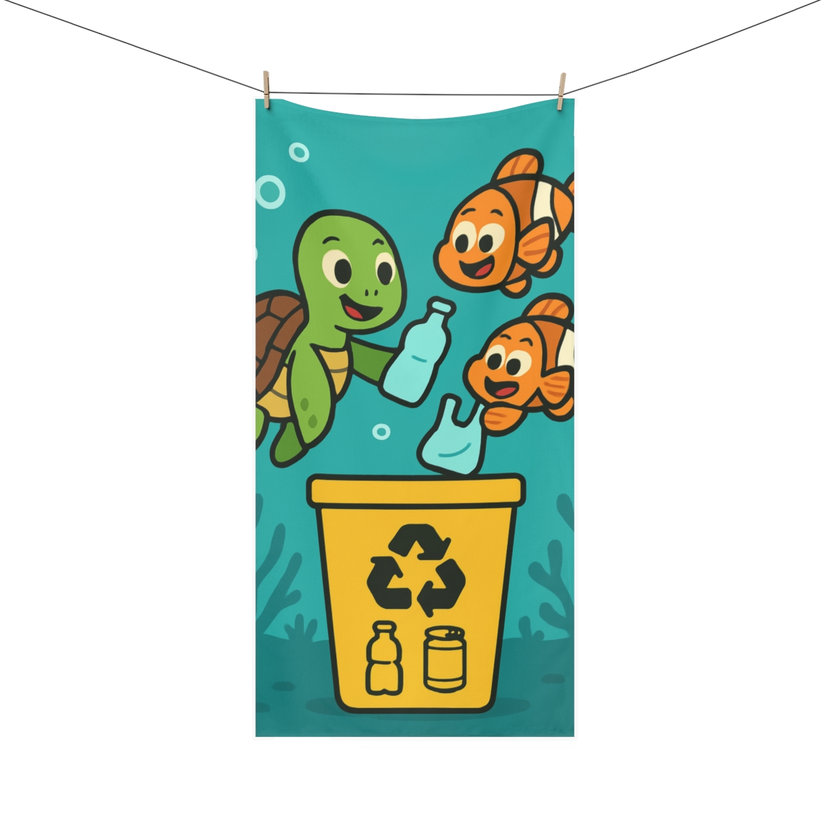 Coral Reef Recycling Rangers unique gift towels