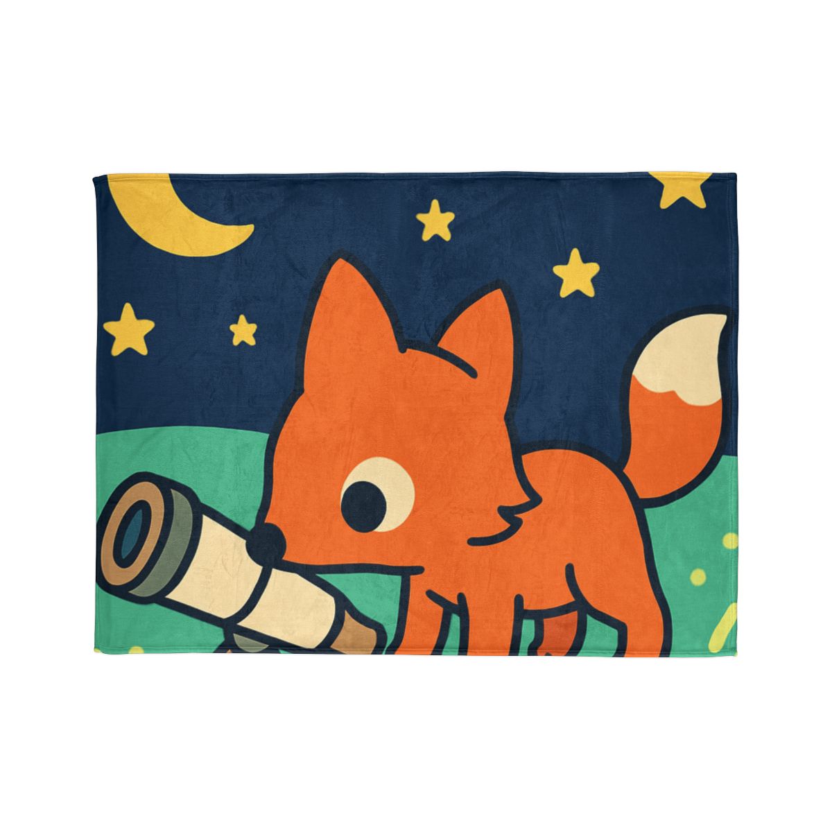 Starlight Safari Fox soft fleece blankets