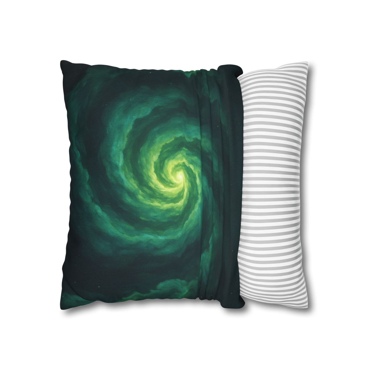 Verdant Nebula Swirl soft cotton pillow cases