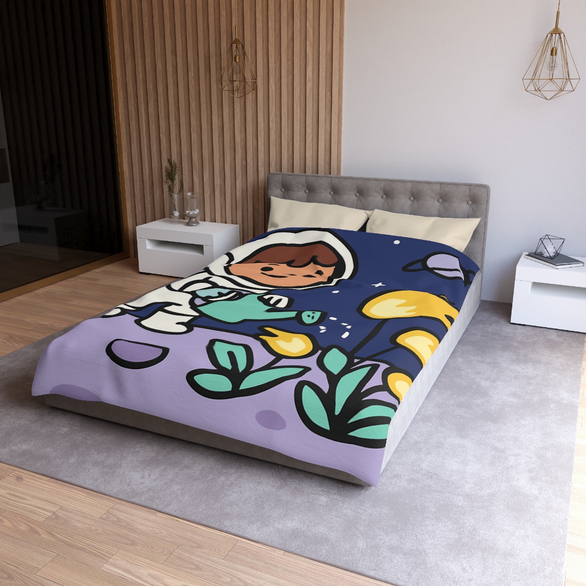 Comet Garden On Moon Meadow trendy bedroom duvets