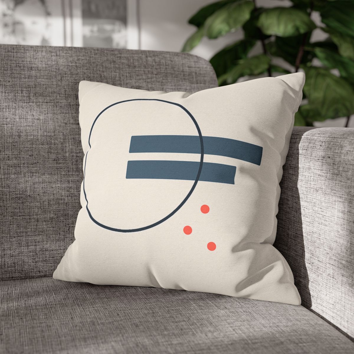 Offset Ring With Split Bars designer print pillow cases