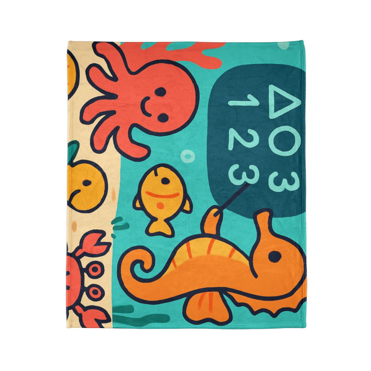 Coral Classroom With The Seahorse Teacher custom blankets