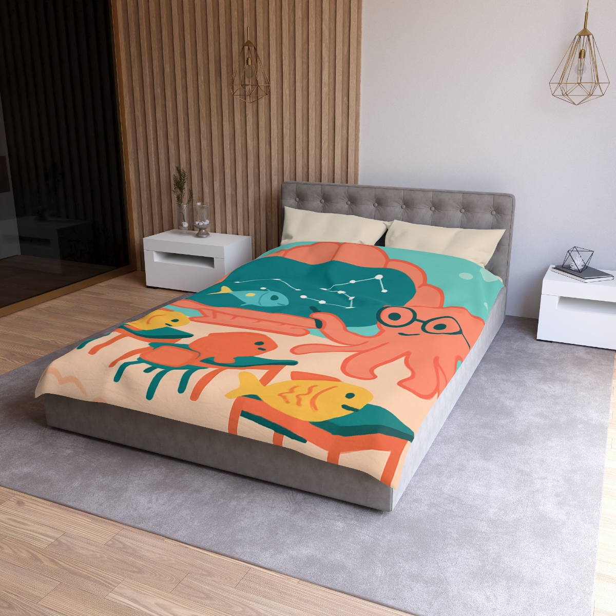 Cosmic Coral Classroom stylish duvet covers