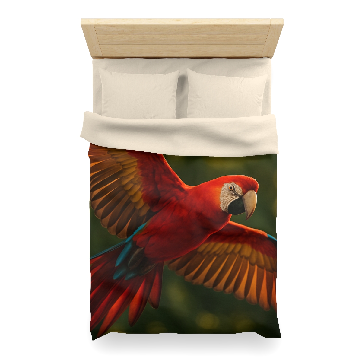 Scarlet Macaw Ember Flight trendy bedroom duvets