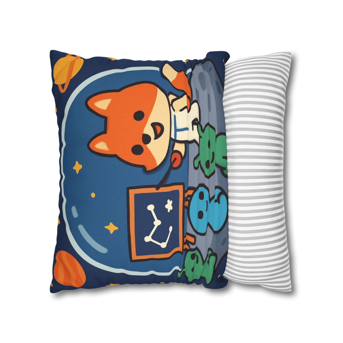 Comet Classroom With Curious Space Fox comfortable bedding pillow covers