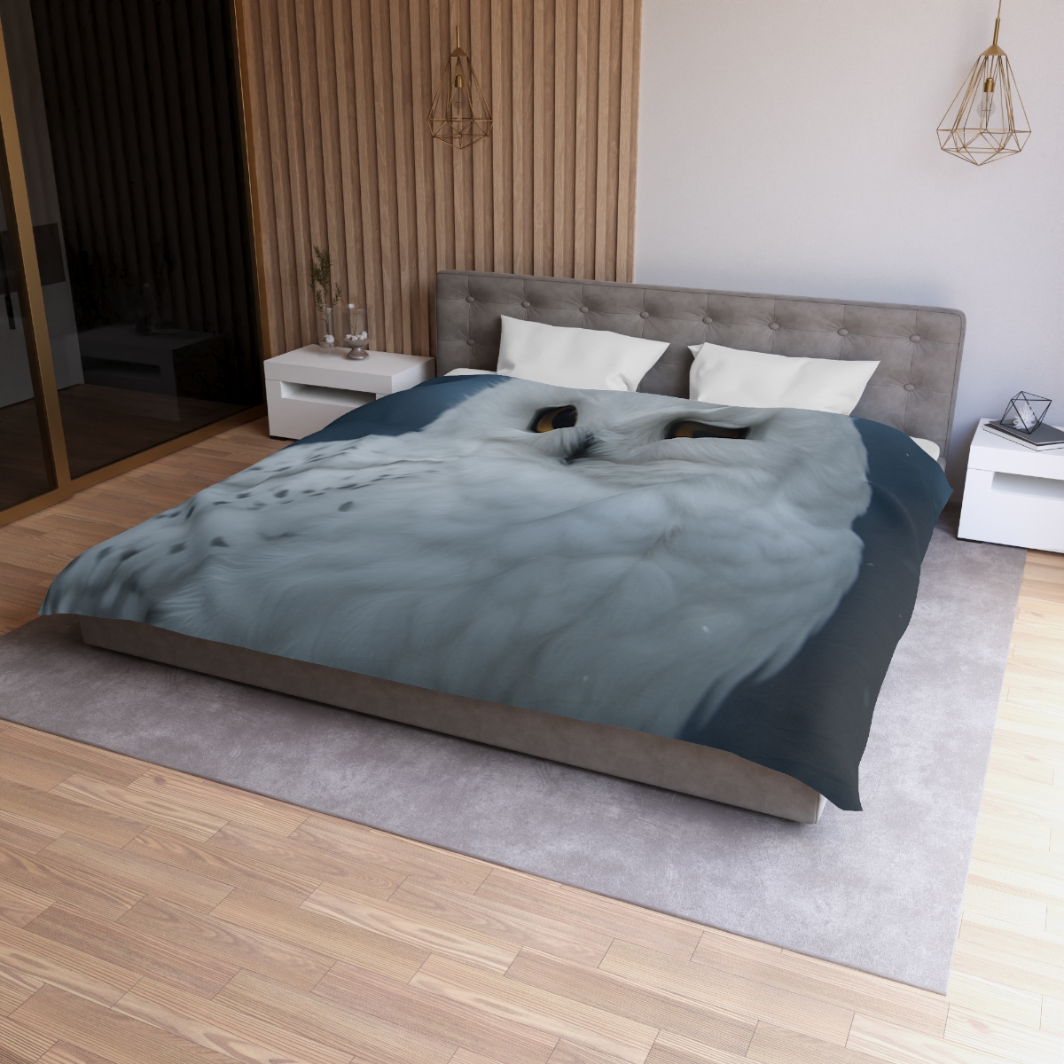Twilight Watcher Snowy Owl trendy bedroom duvets