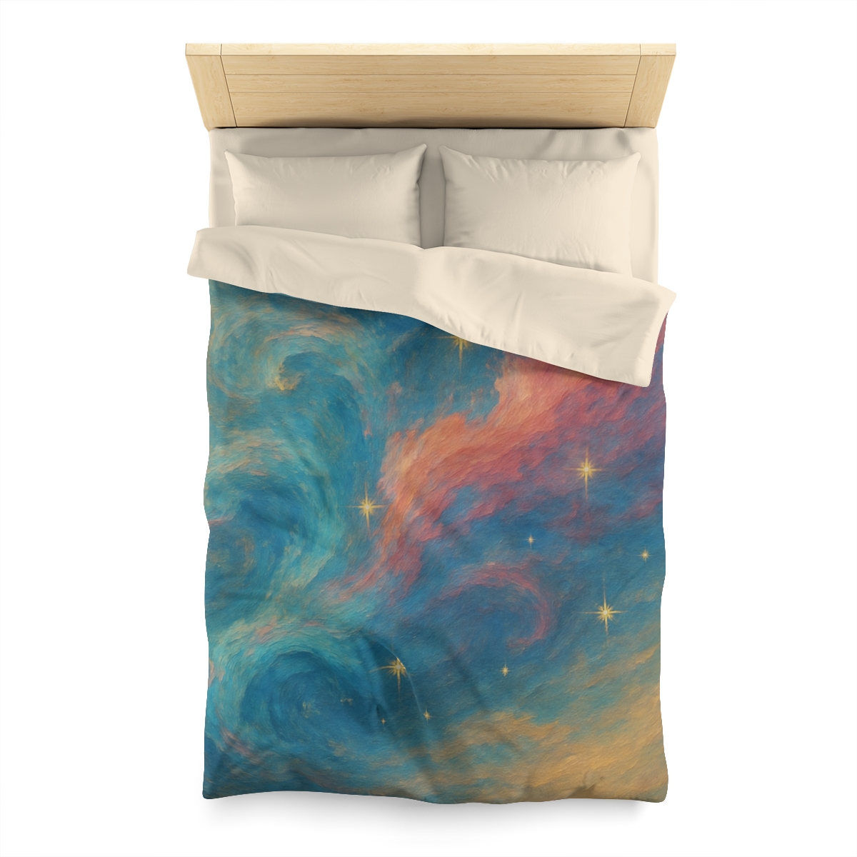 Chromatic Nebula Tidal Bloom stylish duvet covers