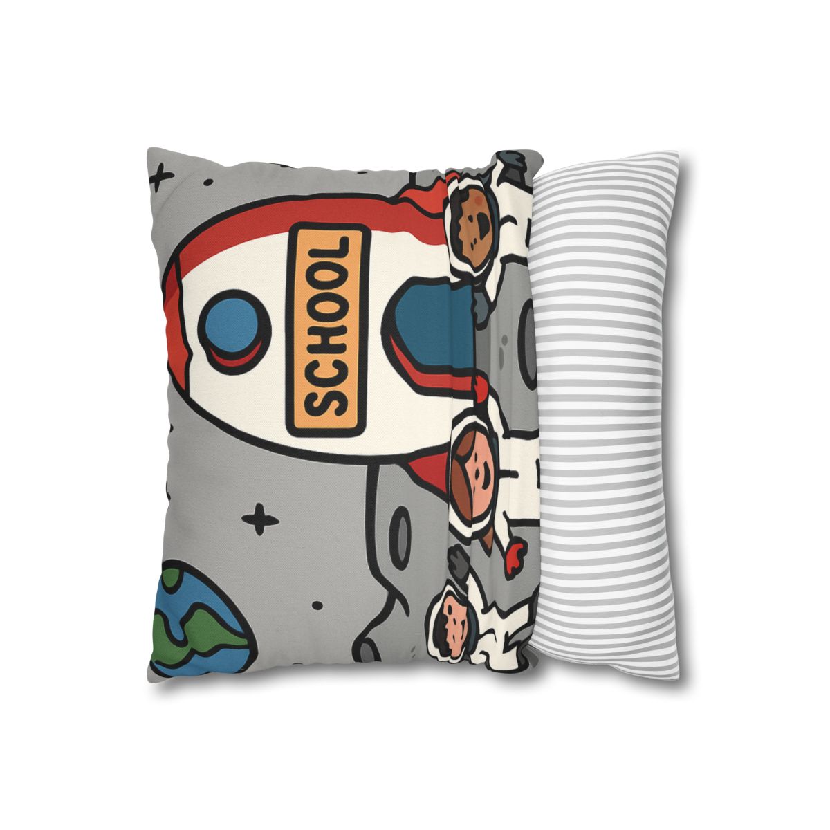 Rocket School On The Moon trendy patterned pillow cases