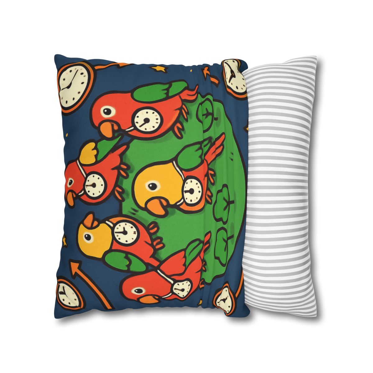 Time Traveling Parrot Planet designer print pillow cases
