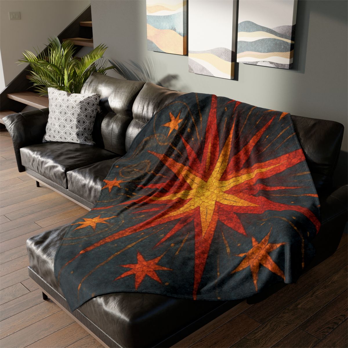 Starburst Cluster Mosaic designer printed blankets