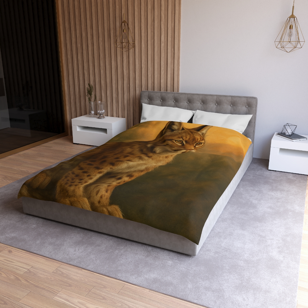 Twilight Prowler Lynx personalized bedding duvets