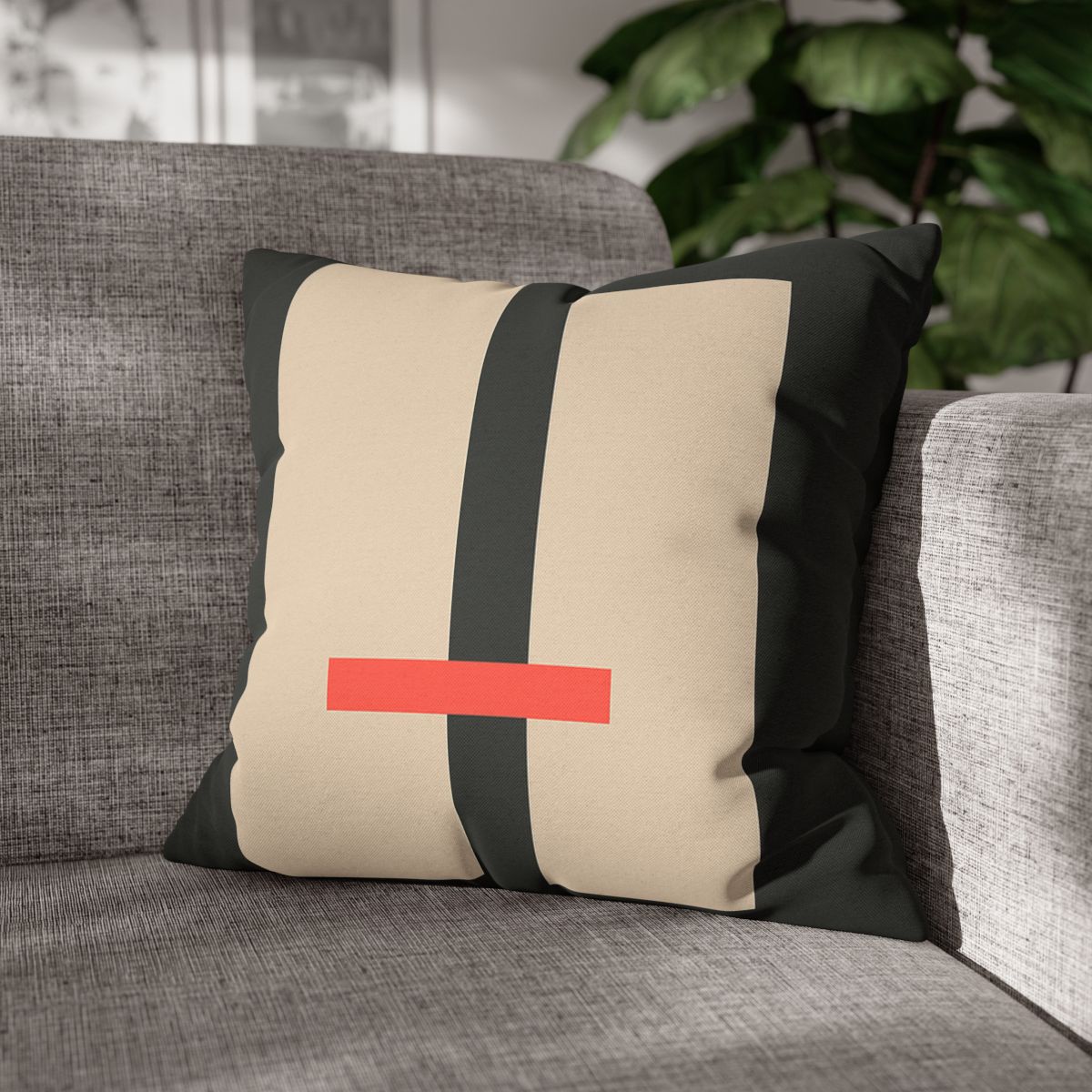 Offset Rectangle Pause personalized pillow covers