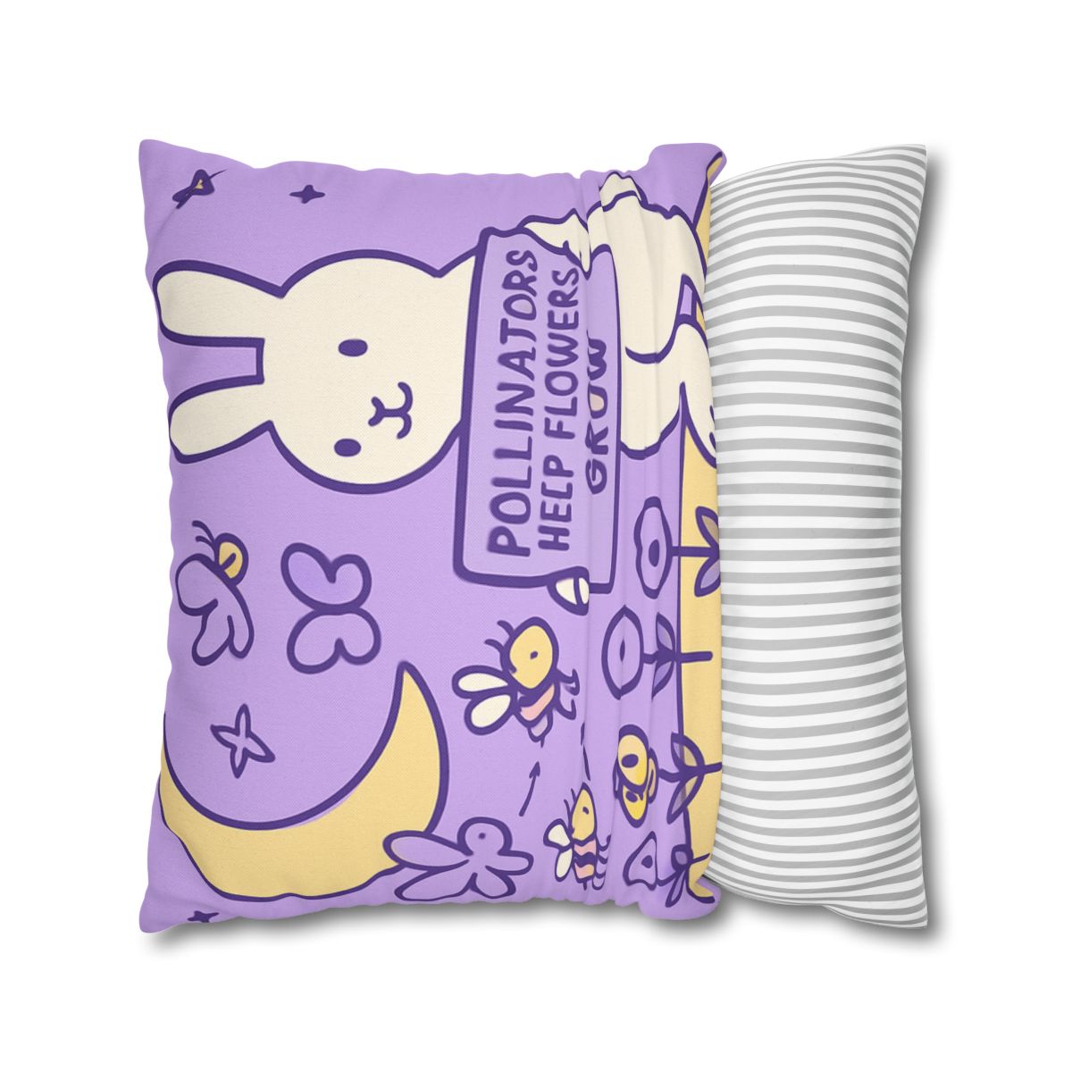 Moon Garden Pollinator Parade custom pillow cases