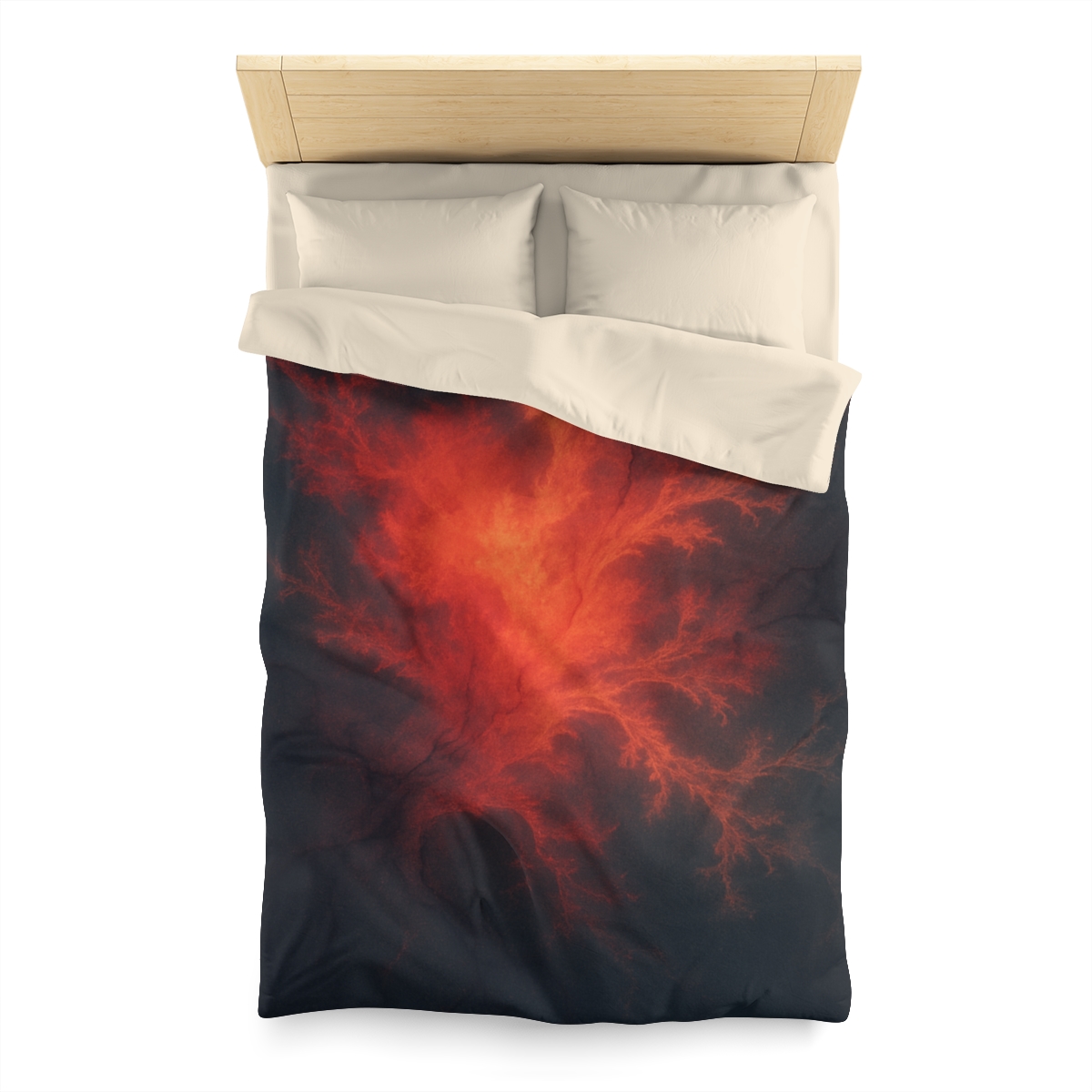 Fractal Nebula Tidal Bloom stylish duvet covers