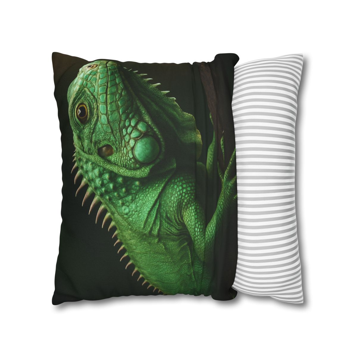 Mirror Glide Green Iguana comfortable bedding pillow covers