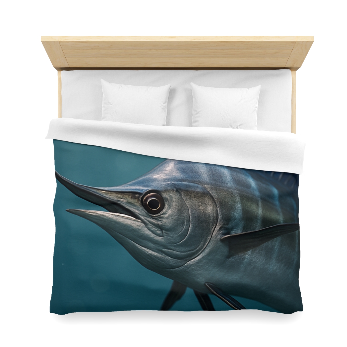 Prismatic Surge Sailfish designer printed duvets