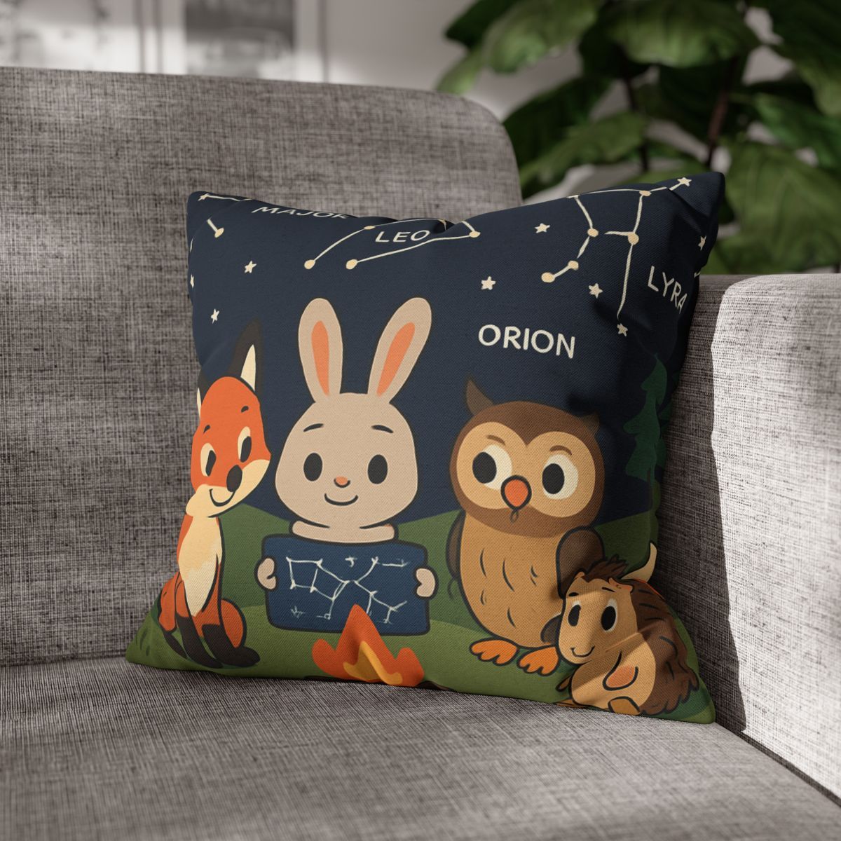 Constellation Campfire Critters comfortable bedding pillow covers