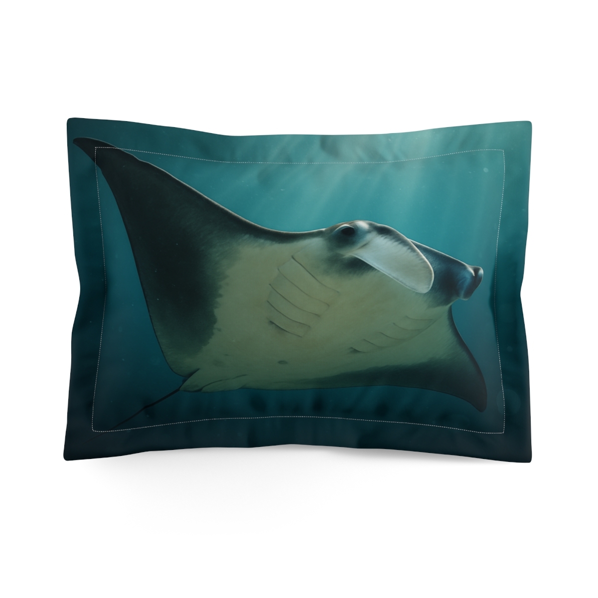 Nebula Glide Manta Ray custom pillows