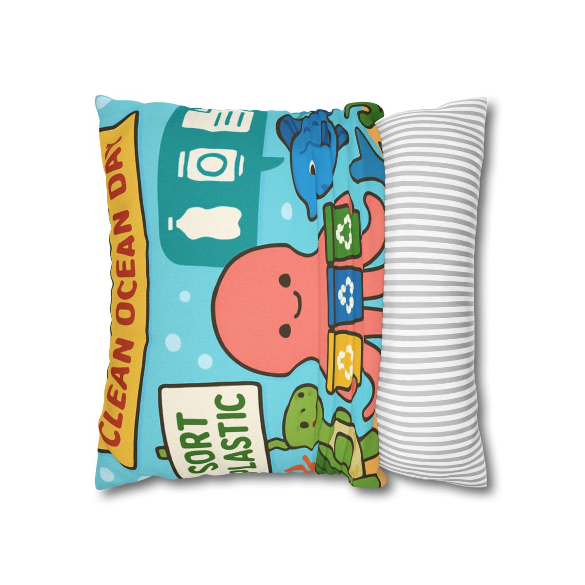 Coral Reef Recycling Parade stylish decorative pillowcases