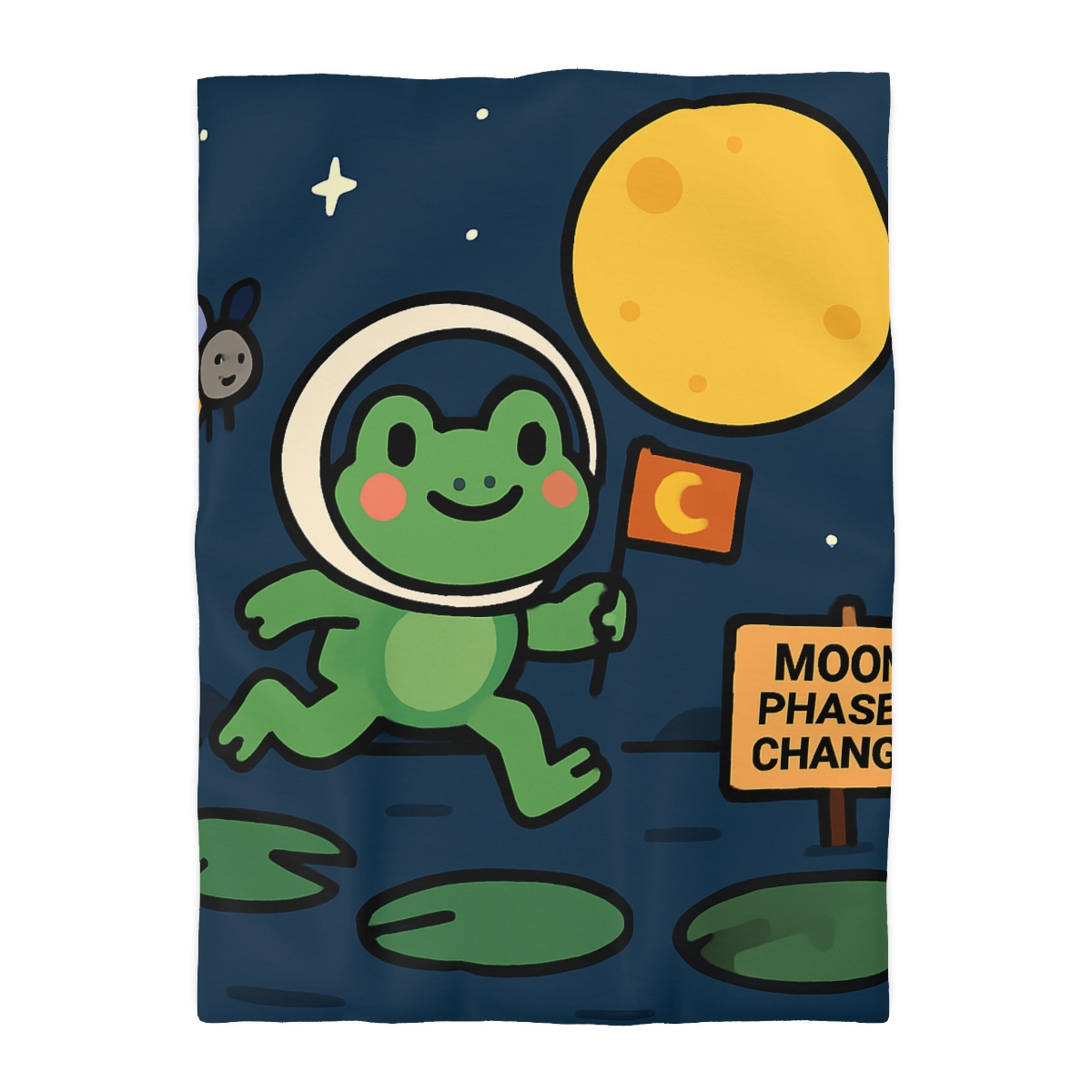 Moonlight Marsh Frog Astronaut warm winter duvets