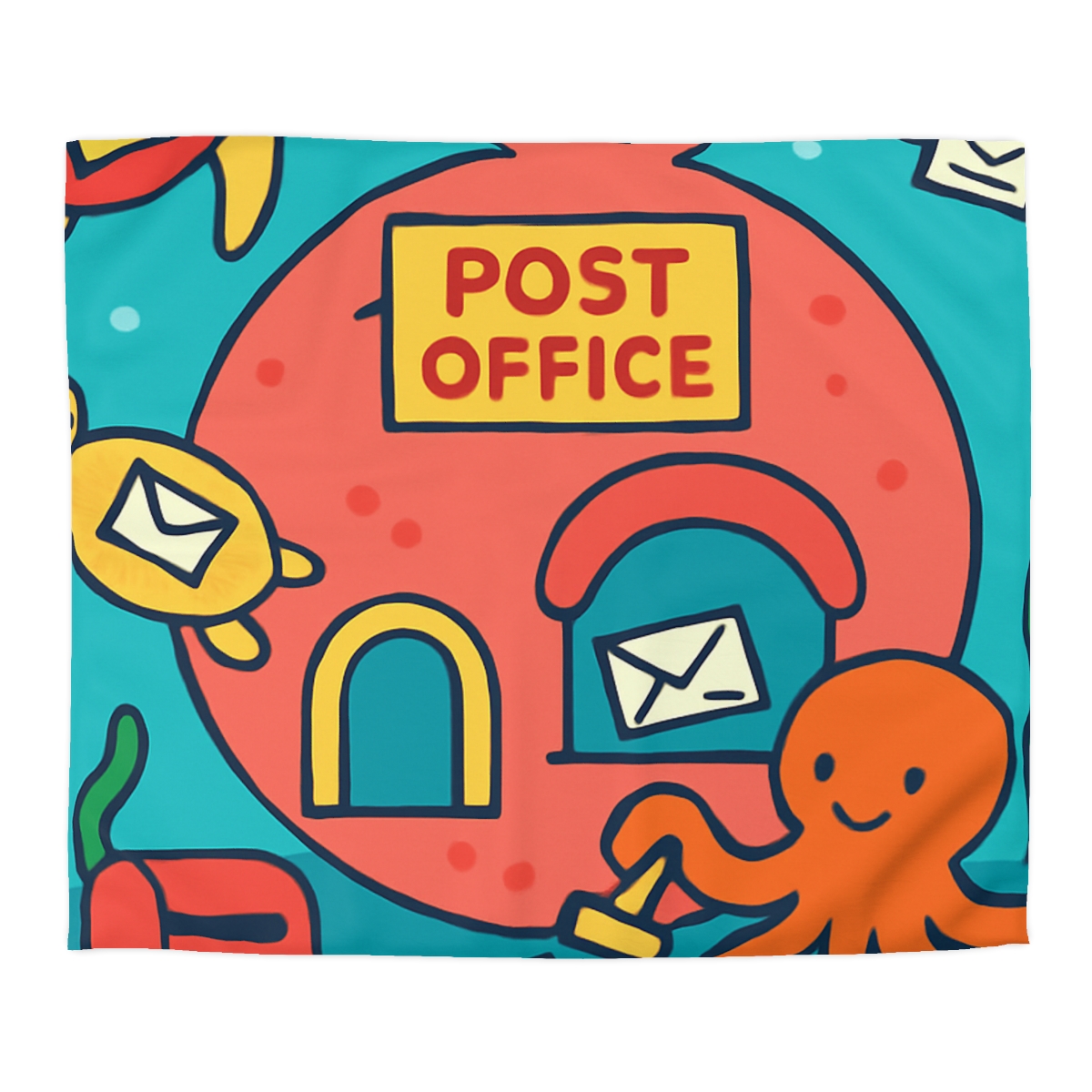 Coral Reef Planet Post Office soft comforter duvets