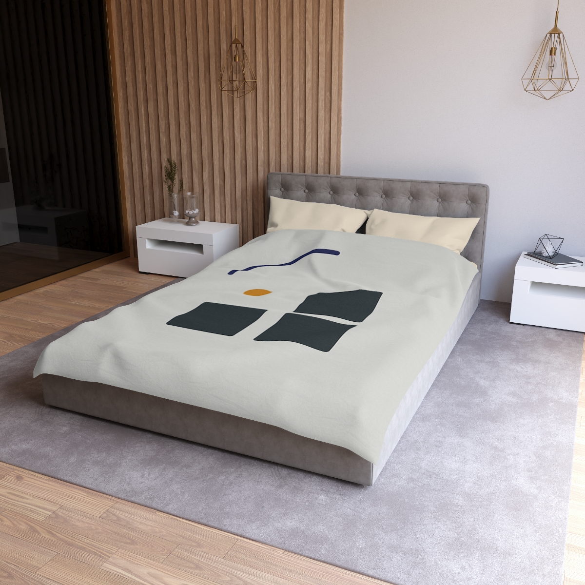 Missing Cell Grid With Offset Arc personalized bedding duvets