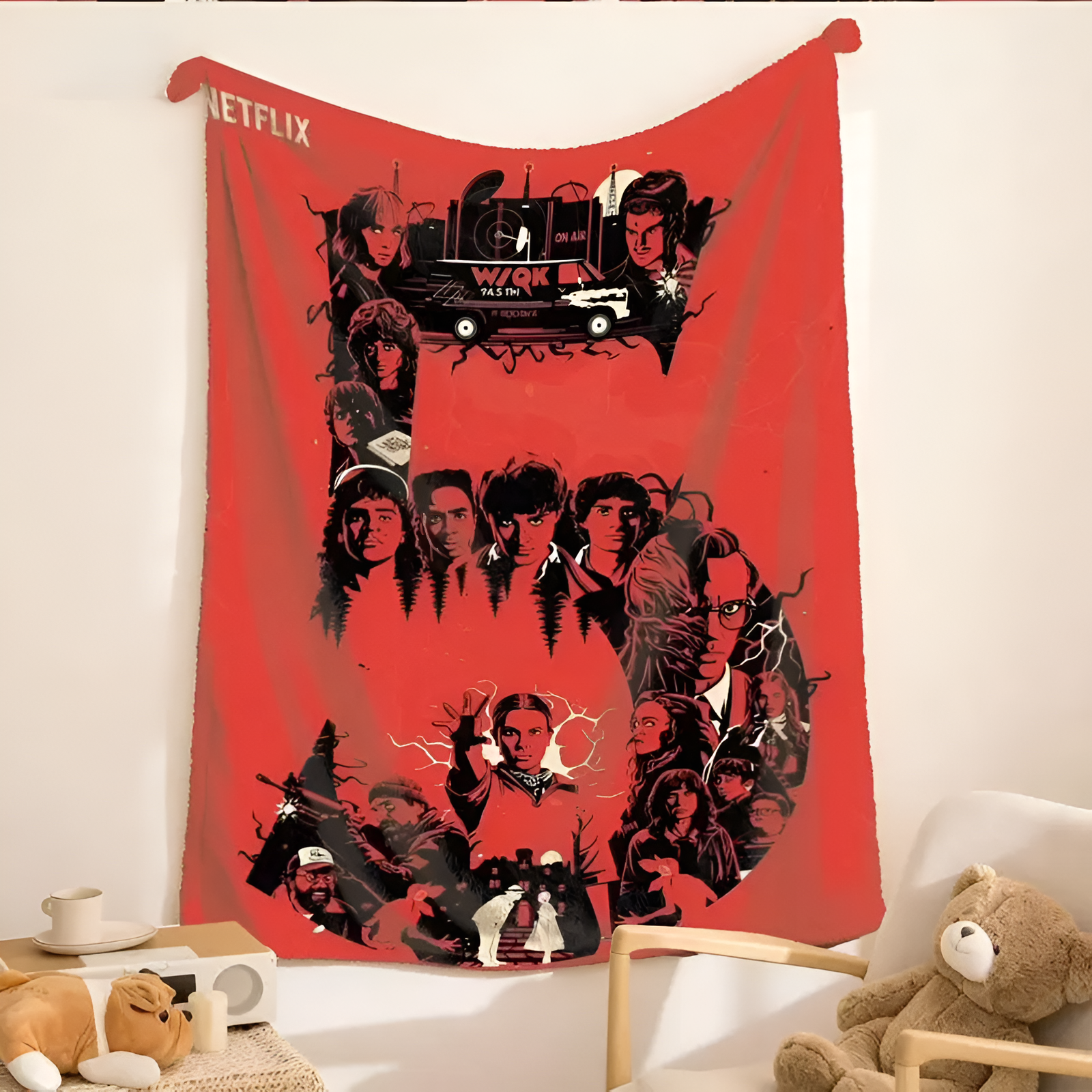 Stranger Things Season 5 Blanket Wrap Up the Final Battle – Stranger Things 5 Blanket, Where Courage Meets Comfort Super Soft Flannel Fleece,Christmas and Halloween Gifts Lightweight Cozy Plush for Sofa Couch Bed Travel.