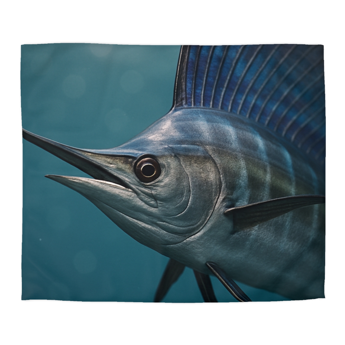Prismatic Surge Sailfish designer printed duvets