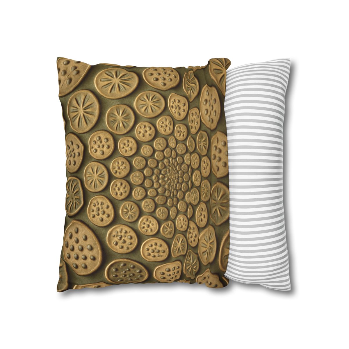 Seed Pod Micro Spiral Array designer print pillow cases