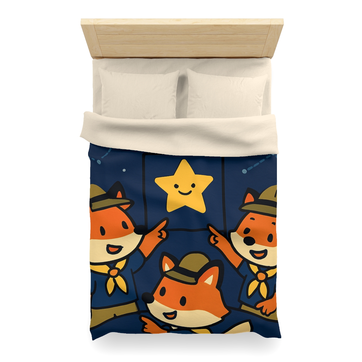 Stargazing Fox Scouts custom duvets