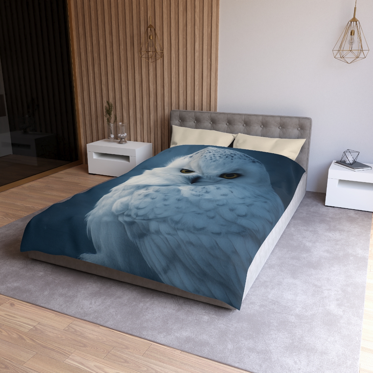 Midnight Watch Snowy Owl warm winter duvets
