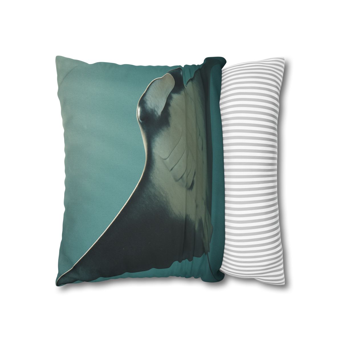 Silent Glide Giant Manta Ray personalized pillow covers